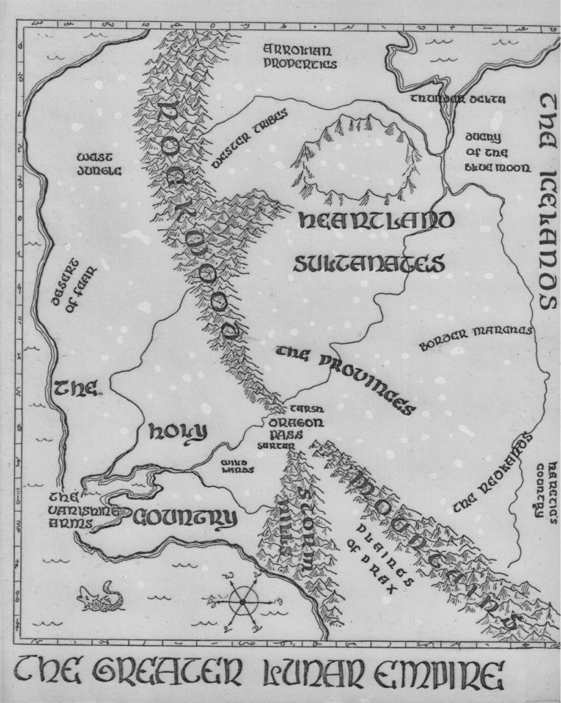 An early map of the Lunar Empire – The Well of Daliath