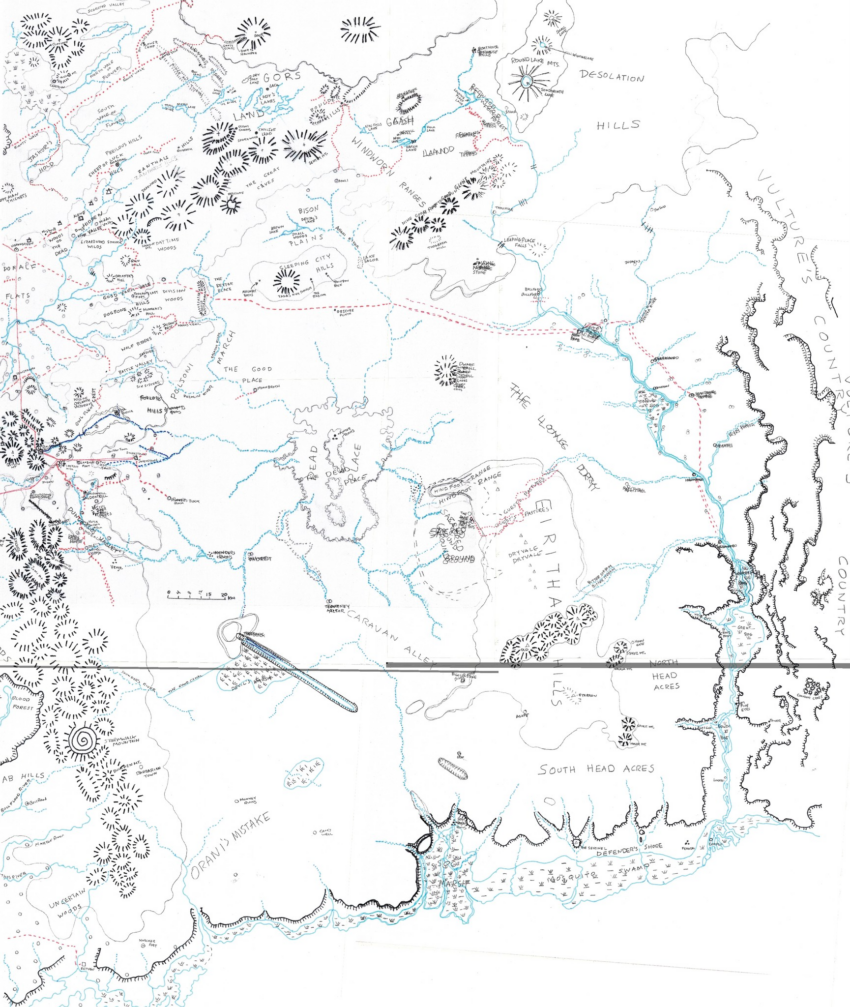 By Caravan From Swenstown To New Pavis I The Well Of Daliath   Pavis Sketch Map 850x1007 